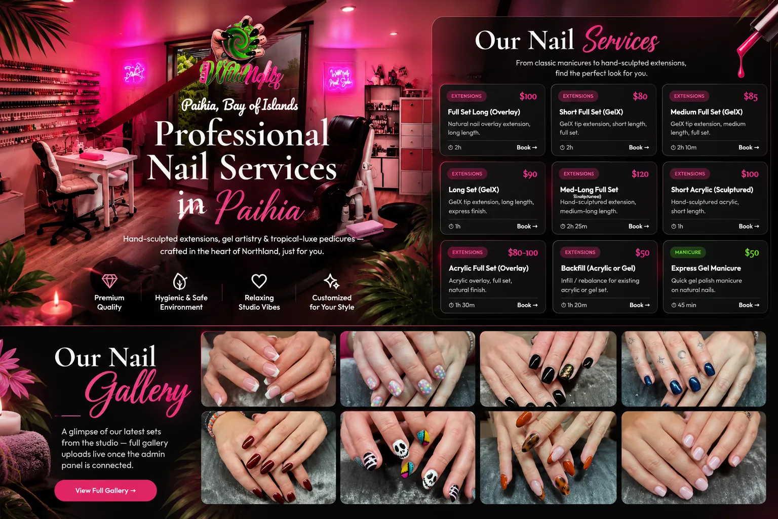 WildNailZ — Salon Website by AK Solution